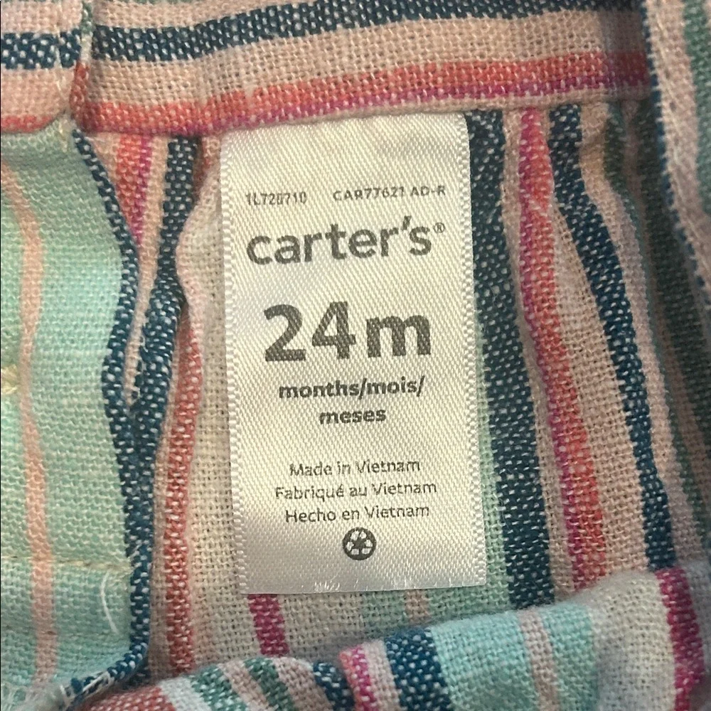 Carter's Multicolor Striped Top or‎ Dress Size 24 months